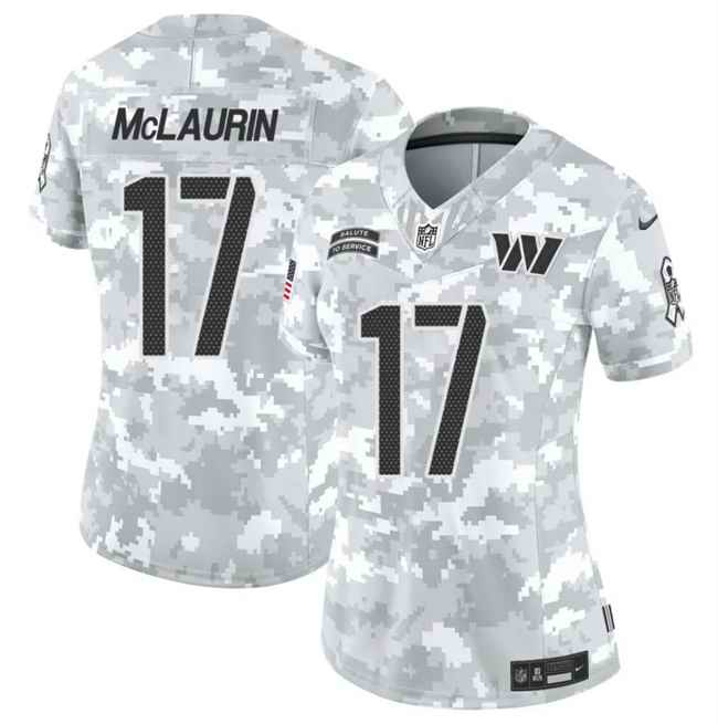 Women's Washington Commanders #17 Terry McLaurin 2024 F.U.S.E Arctic Camo Salute to Service Limited Stitched Football Jersey(Run Small)